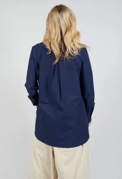 Apuntob Shirts & Blouses^3/4 Button Up Shirt in Blue