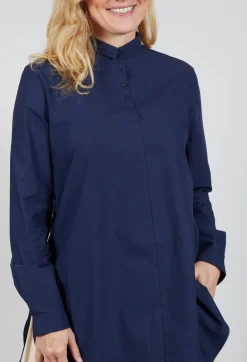 Apuntob Shirts & Blouses^3/4 Button Up Shirt in Blue