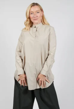 Apuntob Shirts & Blouses^3/4 Button Up Shirt in Sand