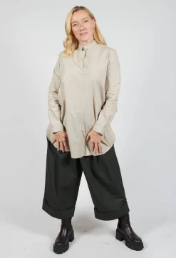 Apuntob Shirts & Blouses^3/4 Button Up Shirt in Sand