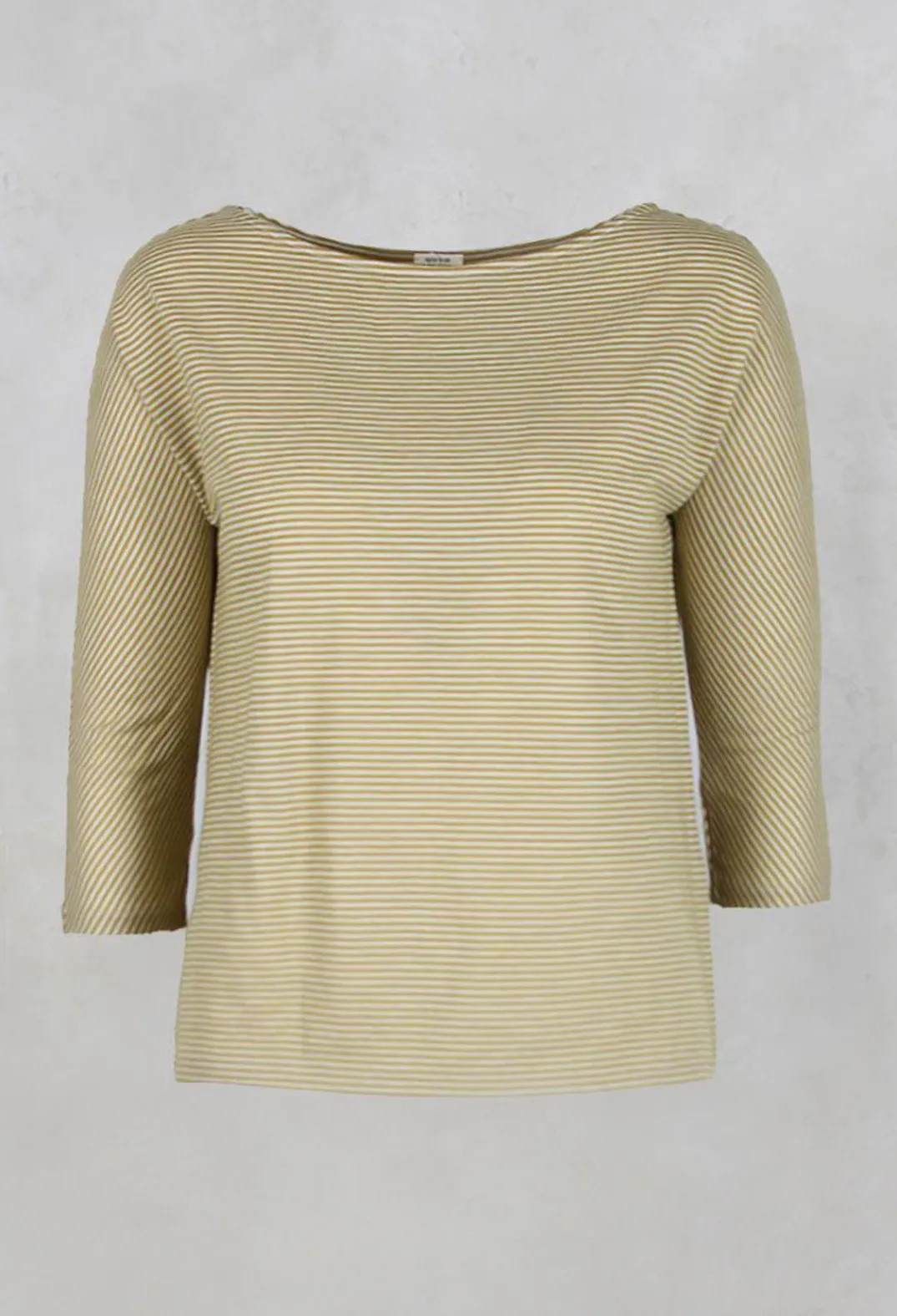 Apuntob T-shirts^3/4 Sleeve Striped T-Shirt in Canapa Orca