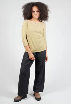 Apuntob T-shirts^3/4 Sleeve Striped T-Shirt in Canapa Orca