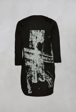 Moyuru T-shirts^3/4 Sleeve T-Shirt in Black