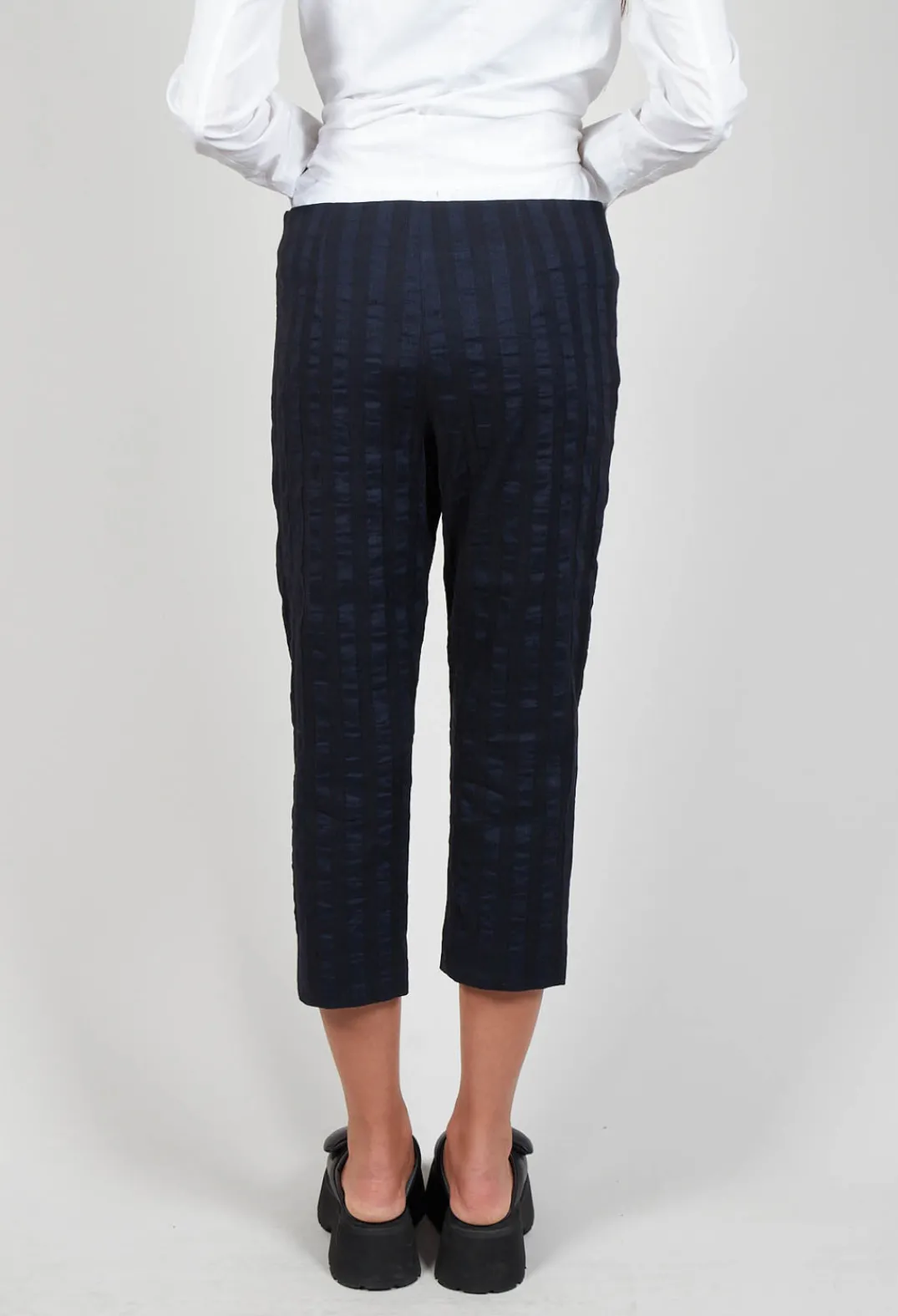 Anett Rostel Co-ords & Suits^3/4 Trousers in Stripe / Navy