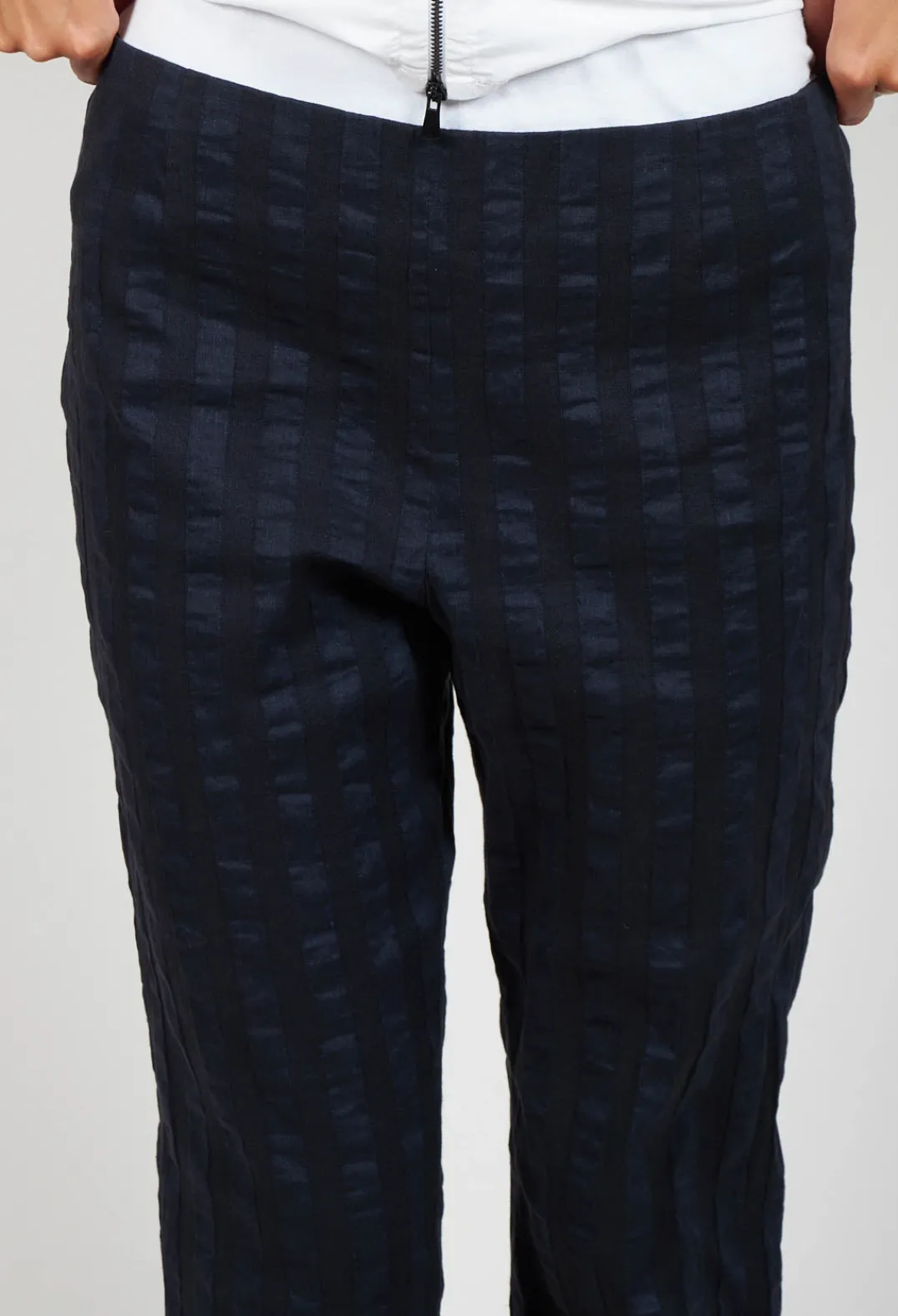 Anett Rostel Co-ords & Suits^3/4 Trousers in Stripe / Navy