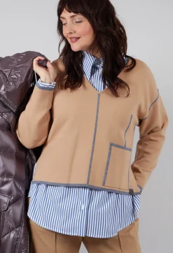 Beatrice B Tops^Active Top in Beige