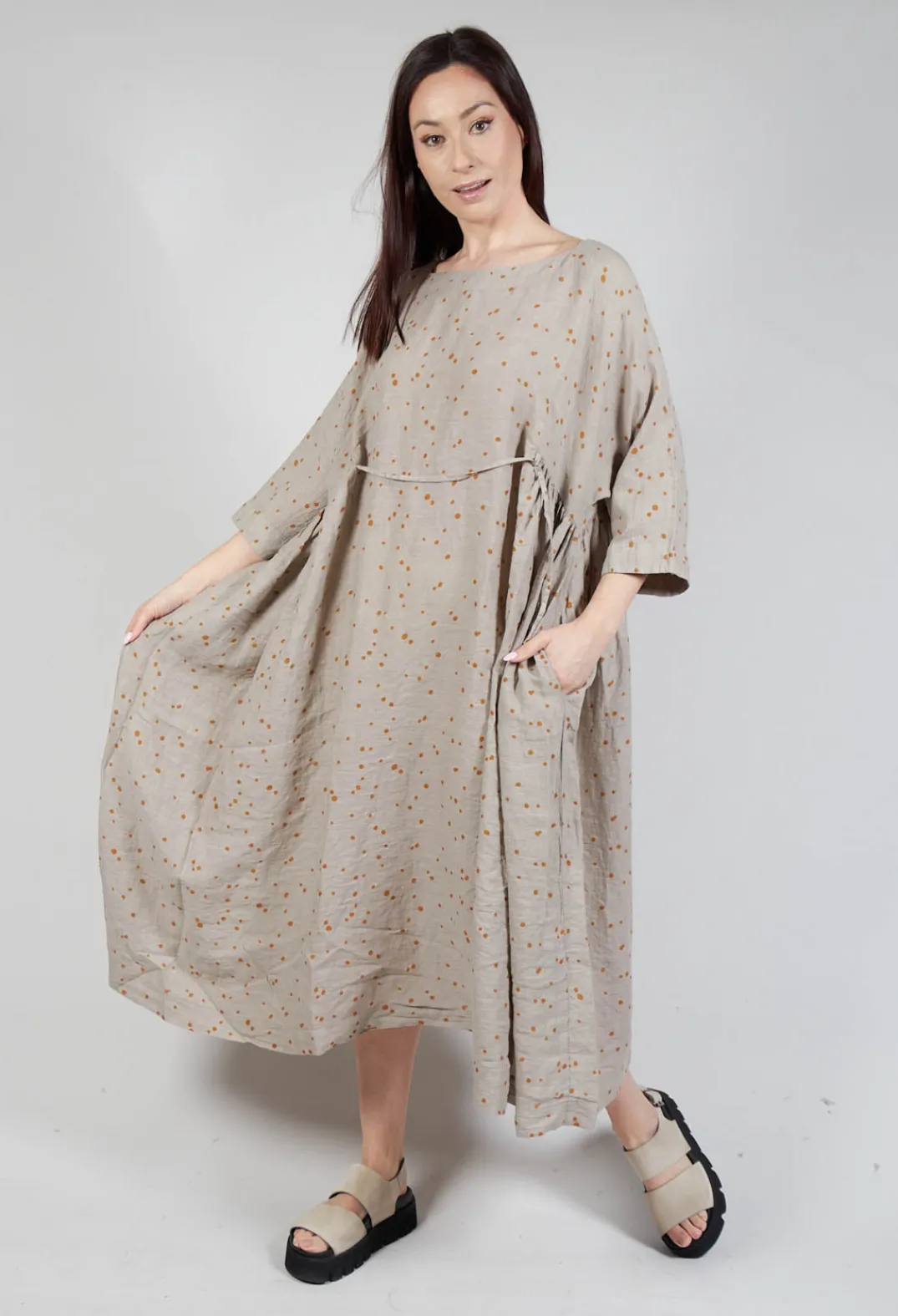 Mama B Dresses^Affresco Ls Dress In Ambra