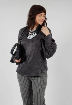 Beatrice B Shirts & Blouses^Aglaia Open Sleeve Top in Anthracite