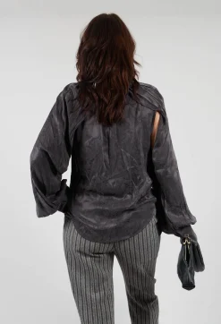 Beatrice B Shirts & Blouses^Aglaia Open Sleeve Top in Anthracite