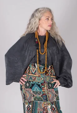Beatrice B Shirts & Blouses^Aglaia Open Sleeve Top in Anthracite