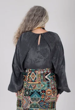 Beatrice B Shirts & Blouses^Aglaia Open Sleeve Top in Anthracite