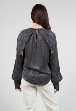 Beatrice B Shirts & Blouses^Aglaia Open Sleeve Top in Anthracite