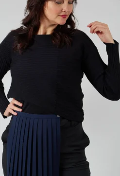 Malloni Jumpers^Agnes Jumper in Nero Blu
