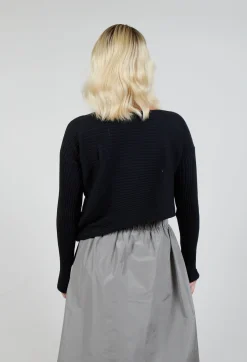 Malloni Jumpers^Agnes Jumper in Nero Blu