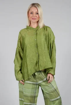 Traces of Me Shirts & Blouses^Aiko G Shirt in Dark Citron Check
