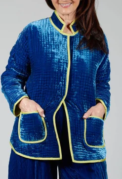 Bianco Levrin Jackets^Aldina Pomegranate Jacket in Lapis