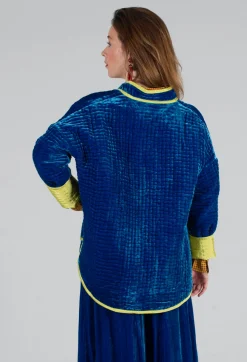 Bianco Levrin Jackets^Aldina Pomegranate Jacket in Lapis