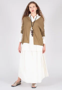 Album Di Famiglia Cardigans^A-Line Cardigan in Khaki