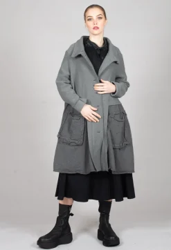 Rundholz Black Label Jackets^A-Line Jacket with Feature Pockets in Rock