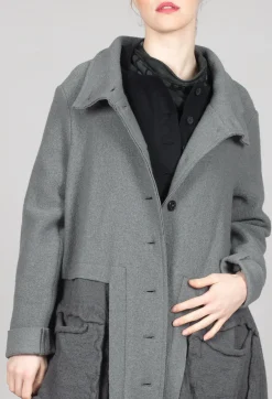 Rundholz Black Label Jackets^A-Line Jacket with Feature Pockets in Rock