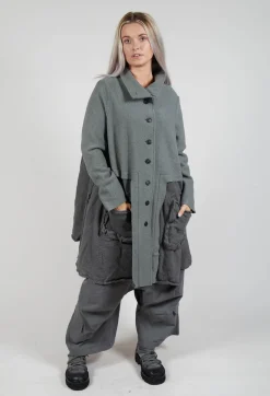 Rundholz Black Label Jackets^A-Line Jacket with Feature Pockets in Rock