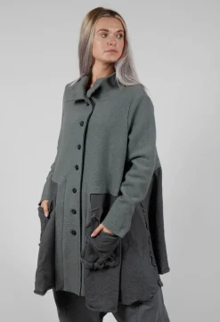 Rundholz Black Label Jackets^A-Line Jacket with Feature Pockets in Rock