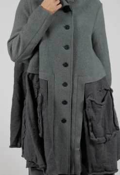 Rundholz Black Label Jackets^A-Line Jacket with Feature Pockets in Rock