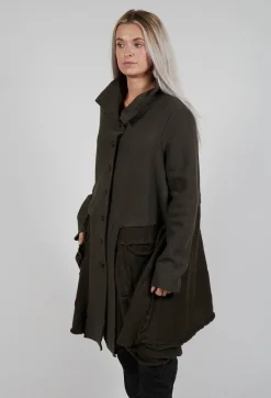 Rundholz Black Label Jackets^A-Line Jacket with Feature Pockets in Jungle