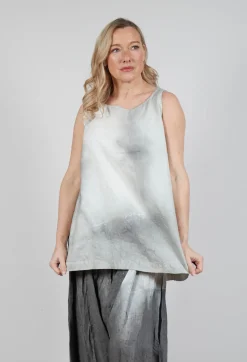 Rundholz Mainline Tops^A-Line Linen Top in Moon Pigment