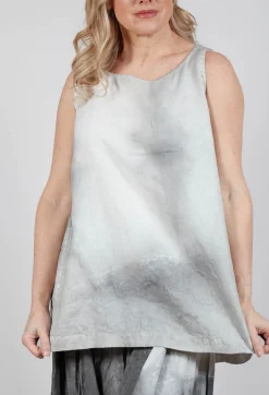 Rundholz Mainline Tops^A-Line Linen Top in Moon Pigment