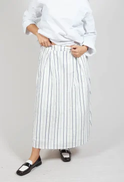 Aequamente Skirts^A-Line Skirt in Abisso Stripe
