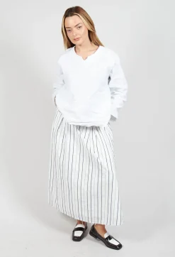 Aequamente Skirts^A-Line Skirt in Abisso Stripe