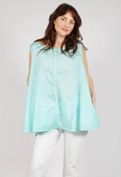 Rundholz Black Label Tops^A-Line Sleeveless Top in Aqua Cloud