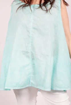 Rundholz Black Label Tops^A-Line Sleeveless Top in Aqua Cloud