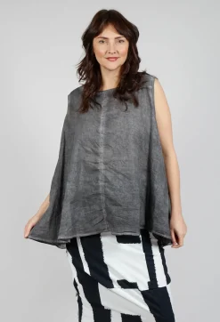 Rundholz Black Label Tops^A-Line Sleeveless Top in Black Cloud
