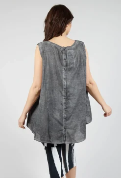 Rundholz Black Label Tops^A-Line Sleeveless Top in Black Cloud