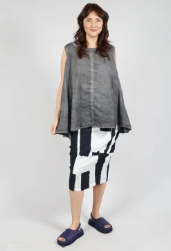 Rundholz Black Label Tops^A-Line Sleeveless Top in Black Cloud