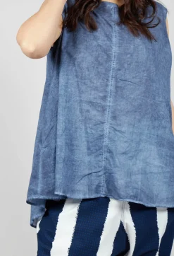 Rundholz Black Label Tops^A-Line Sleeveless Top in Navy Cloud
