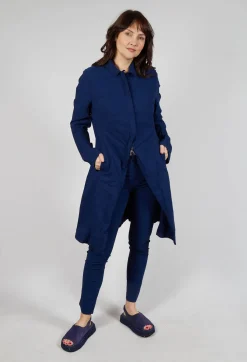 Rundholz Dip Coats^A-Line Structured Coat in Ocean