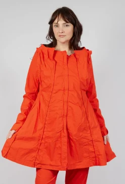 Rundholz Dip Coats^A-Line Structured Jacket in Mandarine