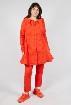 Rundholz Dip Coats^A-Line Structured Jacket in Mandarine