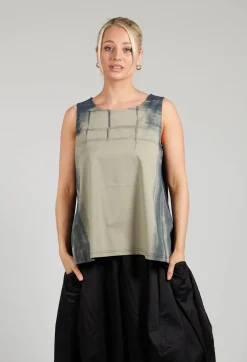 Moyuru Tops^A-Line Top in Navy Print