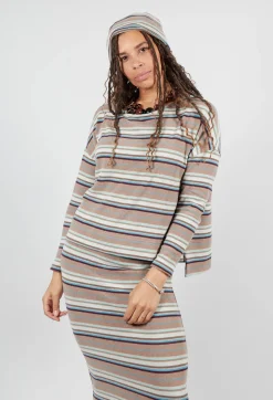 Mama B Jumpers^Alison Jumper in Alpaca Stripe