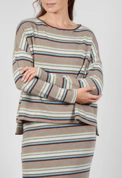 Mama B Jumpers^Alison Jumper in Alpaca Stripe