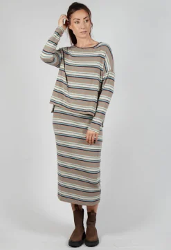 Mama B Jumpers^Alison Jumper in Alpaca Stripe