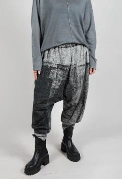 Moyuru Trousers^Allover Print Trousers in Light Grey