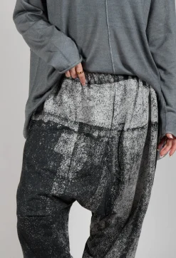 Moyuru Trousers^Allover Print Trousers in Light Grey