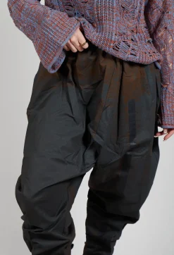Moyuru Trousers^Allover Print Trousers in Grey and Brown