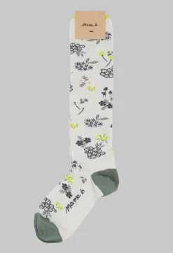 Mama B Socks^Alto P Floral Socks in Mastice