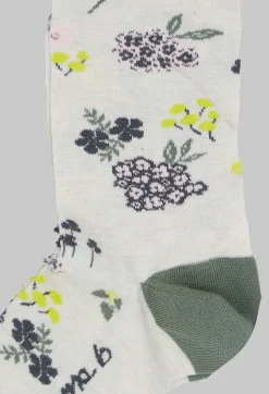 Mama B Socks^Alto P Floral Socks in Mastice